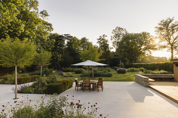 Zahra Beige Paving, Aston Cladding and Haslingden Copings Photography by Eva Nemeth